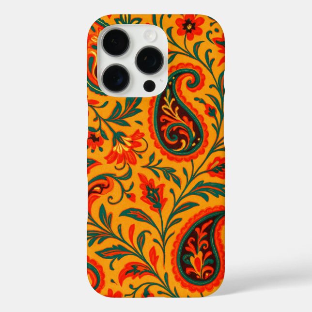 Elegant Paisley Floral Pattern Case-Mate iPhone Case (Back)