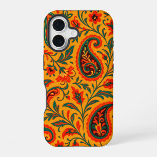 Elegant Paisley Floral Pattern iPhone 16 Case