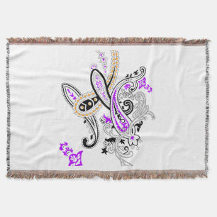 Elegant Paisley Floral Woven Throw Blanket