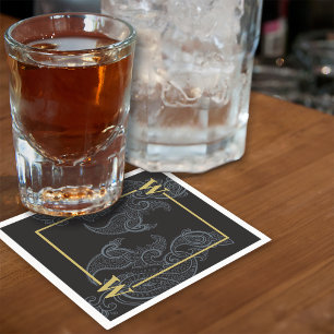 Elegant Paisley Monogram Initial Napkin