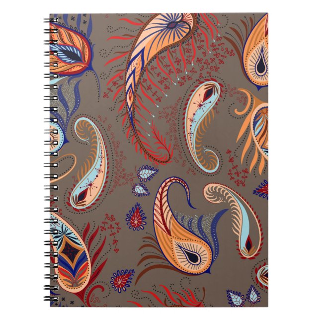 Elegant Paisley Print: Vintage Pattern Notebook (Front)