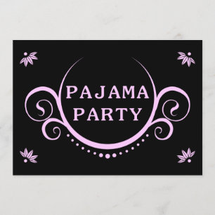 elegant pajama party invitation