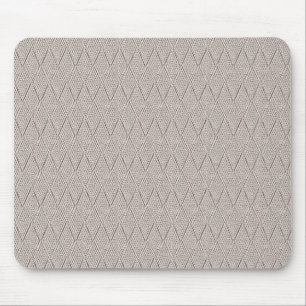 Elegant Pale Cream Faux Diamond Knit Pattern Mouse Pad