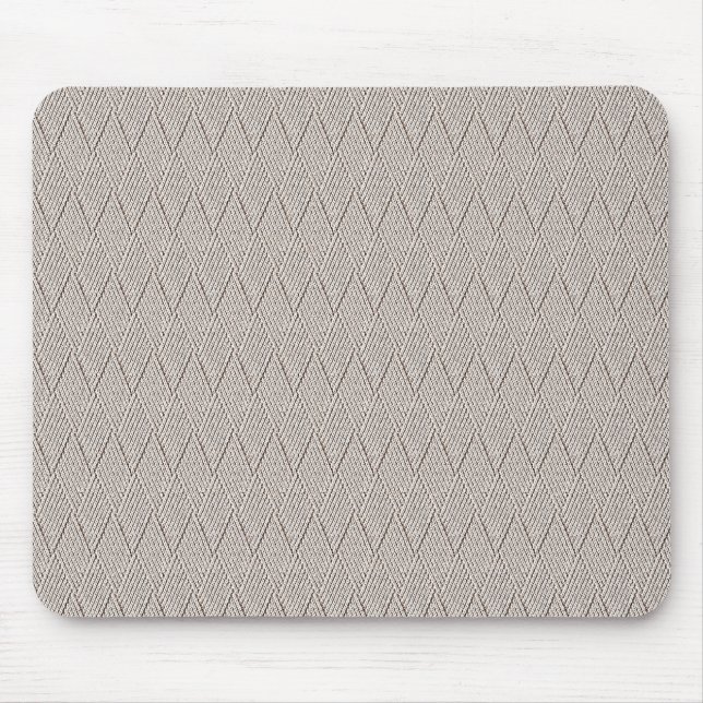 Elegant Pale Cream Faux Diamond Knit Pattern  Mouse Pad (Front)