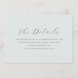 Elegant Pale Green Minimalist Enclosure Card