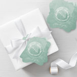 Elegant Pale Green Watercolor Monogram Wedding Favour Tags<br><div class="desc">Personalise your favours with a elegant thank you favour tag featuring gorgeous hand drawn monogram with couples initials and beautiful watercolor wash background in pale green hues! Several shape options to choose from. Design with Thank you in modern hand written calligraphy.. Ability to personalise with your initials and add a...</div>