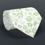 Elegant Pale Lime Green and White Tropical Flowers Tie<br><div class="desc">Elegant Pale Lime Green and White Tropical Flowers Neck Tie. Easy to customise the background colour for a truly unique look! Created by Zazzle pro designer BK Thompson exclusively for Cedar and String; please contact us if you need assistance with the design.</div>