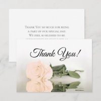 Elegant Pale Peach Mirrored Rose Simple Wedding