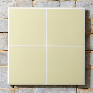 Elegant Pale Yellow Chequered Modern & Minimalist  Ceramic Tile