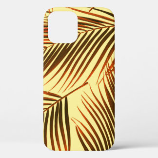 Elegant Palm Repeat Pattern Design iPhone 12 Case