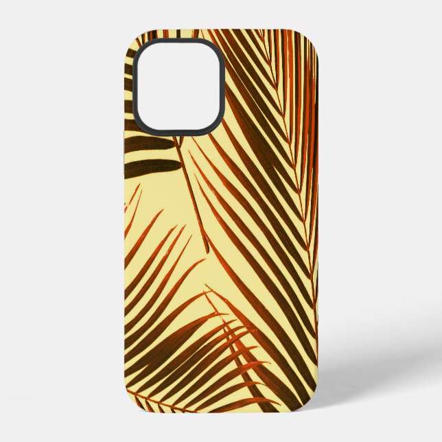 Elegant Palm Repeat Pattern Design iPhone Case (Back)