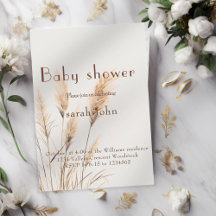 Elegant Pampas grass Baby shower 
