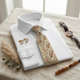 Elegant Pampas Grass & Eucalyptus Tie