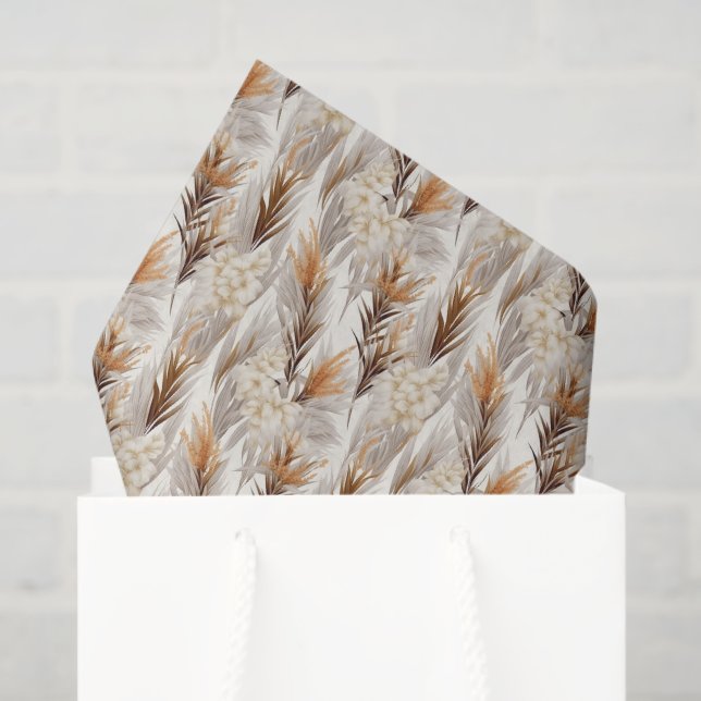 Elegant Pampas Grass tiled  Tissue Paper (Gift Bag)