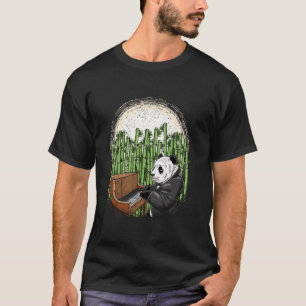 Elegant Panda Pianist Bamboo Music Lover T-Shirt