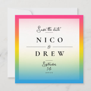 Elegant Pansexual Pride Wedding Save The Date