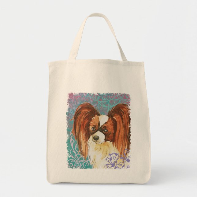 Elegant Papillon Tote Bag (Front)