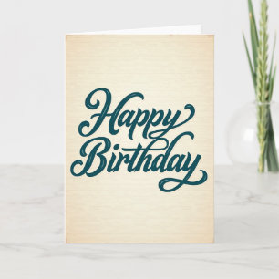 Elegant Parchment Birthday Card