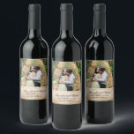 Elegant Parchment Paper Template Wedding Wine Label<br><div class="desc">Create your own elegant template wine labels by adding your own photo and personalised text. The luxurious, parchment paper design features art by Raphaela Wilson, and beautifully compliments vineyard weddings and other special occasions celebrated at a winery, such as a bridal shower, birthday party, milestone anniversary, or other events come...</div>