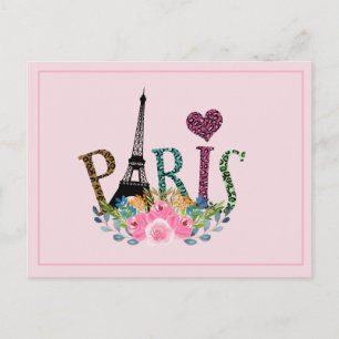 Elegant Paris Eiffel Tower Postcard