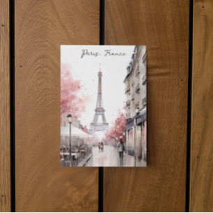 Elegant Paris France Eiffel Tower Painting Postcard