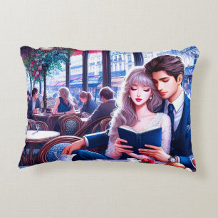 Elegant Parisian Cafe Date: A Romantic Escape Decorative Cushion