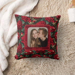 Elegant Partners Vow Renewal Throw Pillow 