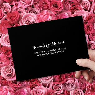 Elegant Party Event Wedding RSVP Return Address Envelope