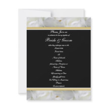 Elegant party rose black white gold wedding
