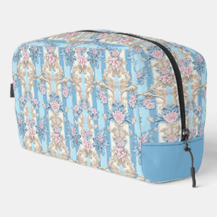 Elegant pastel baroque pattern dopp kit