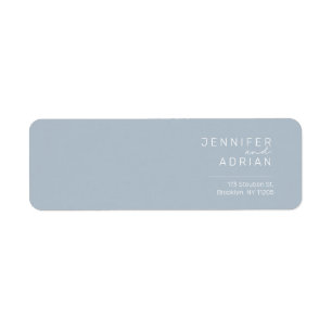 Elegant Pastel Blue Minimal ﻿Modern Return Address Label