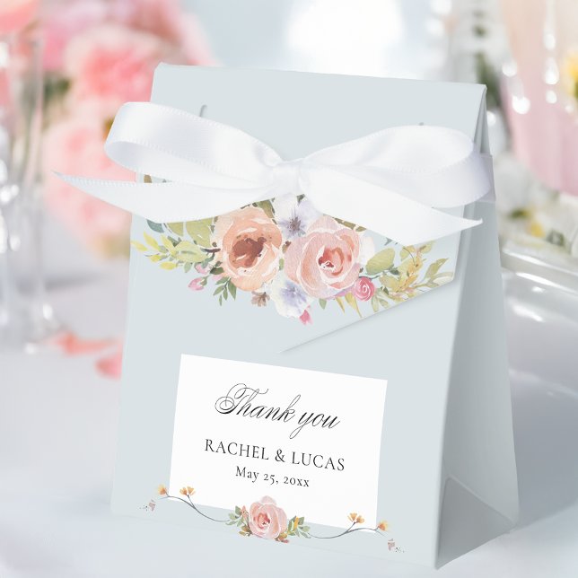 Elegant Pastel Boho Floral Calligraphy Favour Box (Creator Uploaded)