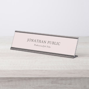 Elegant Pastel Colour Professional Modern Design Desk Name Plate