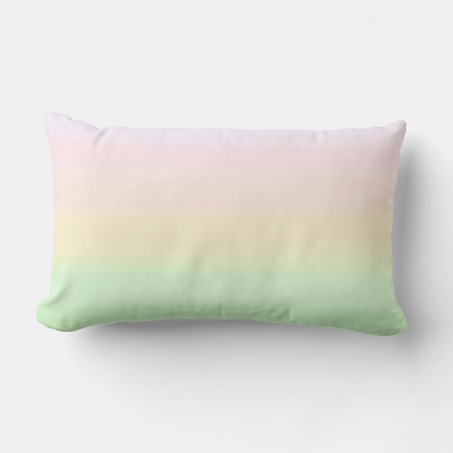 Elegant Pastel Colours Gradient Lumbar Cushion (Front)