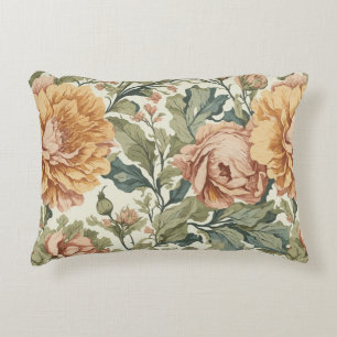 Elegant Pastel Colours Vintage Floral Decorative Cushion