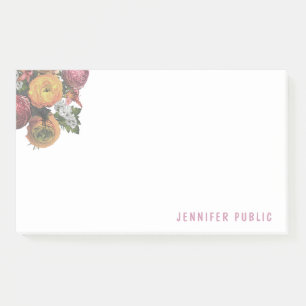 Elegant Pastel Colours Watercolor Roses Template Post-it Notes