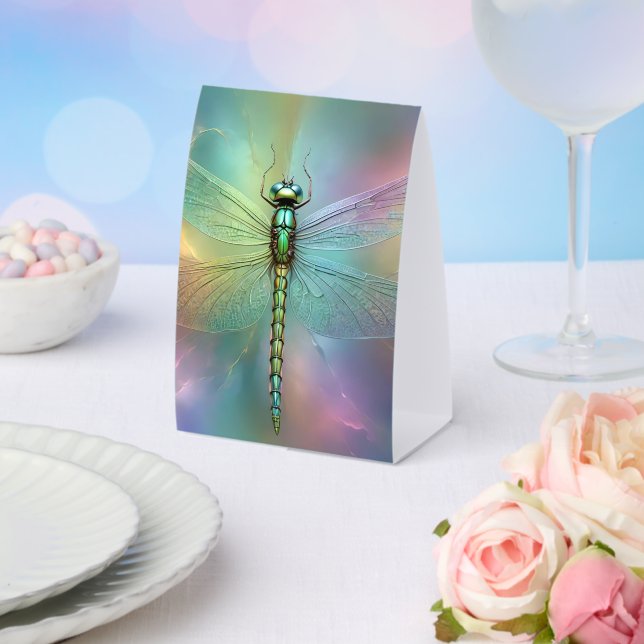 Elegant Pastel Dragonfly Fractal Art, (Insitu(Wedding))