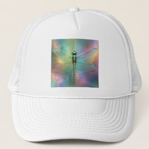 Elegant Pastel Dragonfly Fractal Art, Trucker Hat