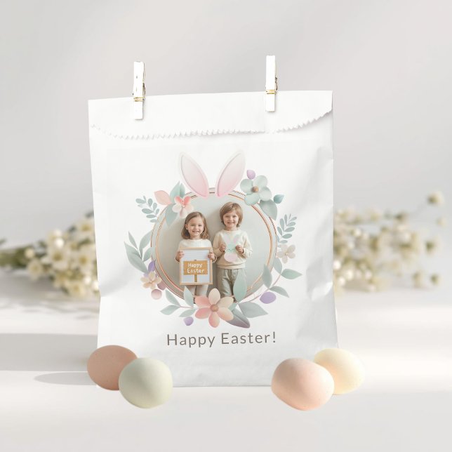 Elegant Pastel Easter Photo Favor Bags (Creator Uploaded)