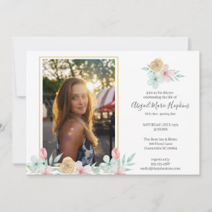 Elegant Pastel Floral Celebration of Life Funeral Thank You Card