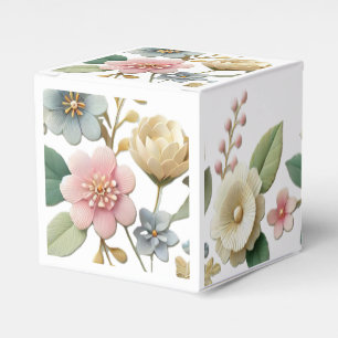 Elegant Pastel Floral Favour Box" Favour Box