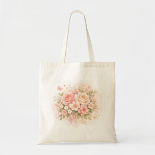 Elegant Pastel Floral Tote Bag