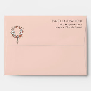 Elegant Pastel Floral Wreath Envelope