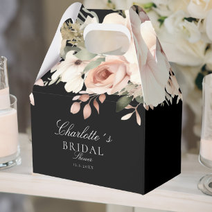 Elegant pastel flower bouquet Bridal Shower Favour Box