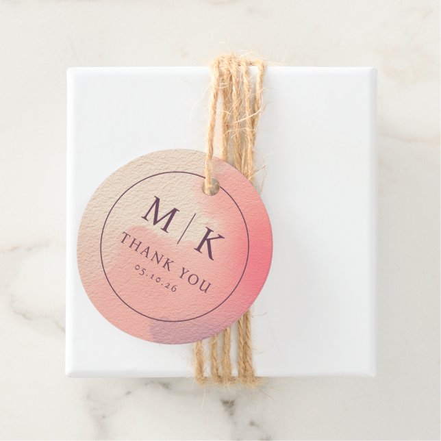Elegant Pastel Gratitude Circle Favour Tags (In Situ)