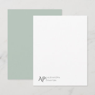 Elegant Pastel Green Custom Name Personal Card