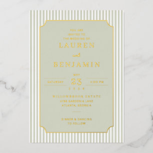 Elegant Pastel Green Formal Invitation