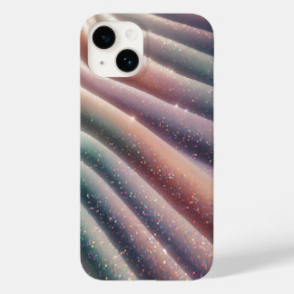 Elegant Pastel Iridescent Glitter Silk Waves Shimm Case-Mate iPhone 14 Case