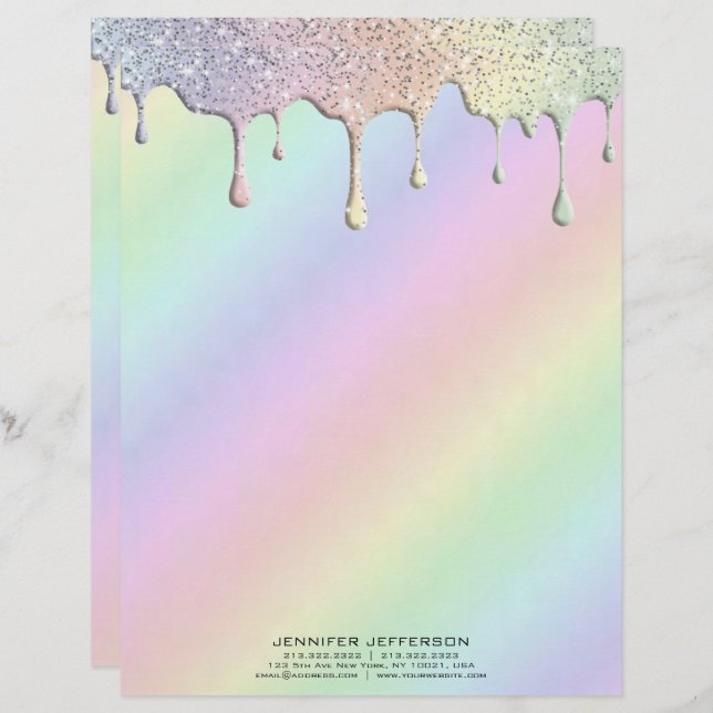 Elegant pastel letterhead (Front/Back)