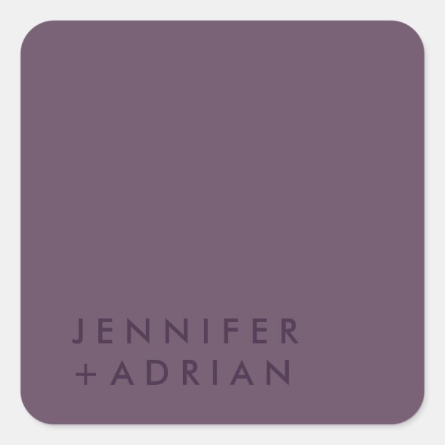 Elegant Pastel Minimal  ﻿Modern  Square Sticker (Front)
